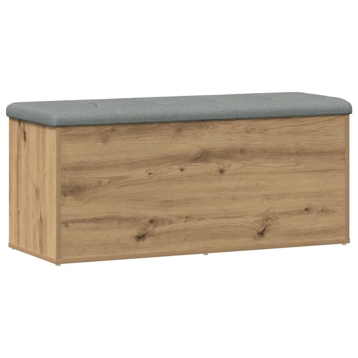 opbevaringsbænk håndlavet eg 102x42x45 cm konstrueret træ