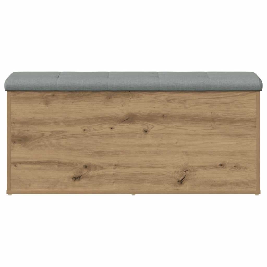 opbevaringsbænk håndlavet eg 102x42x45 cm konstrueret træ