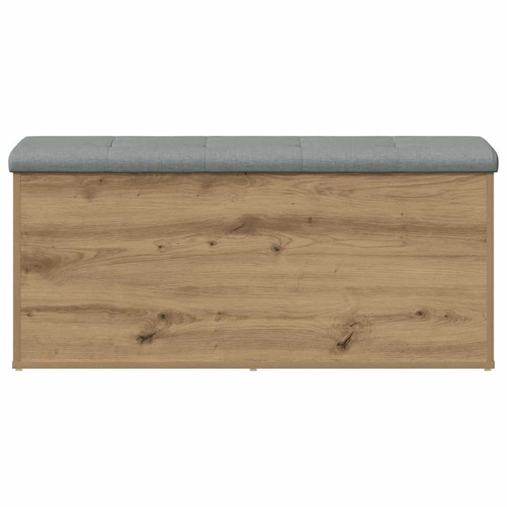 opbevaringsbænk håndlavet eg 102x42x45 cm konstrueret træ