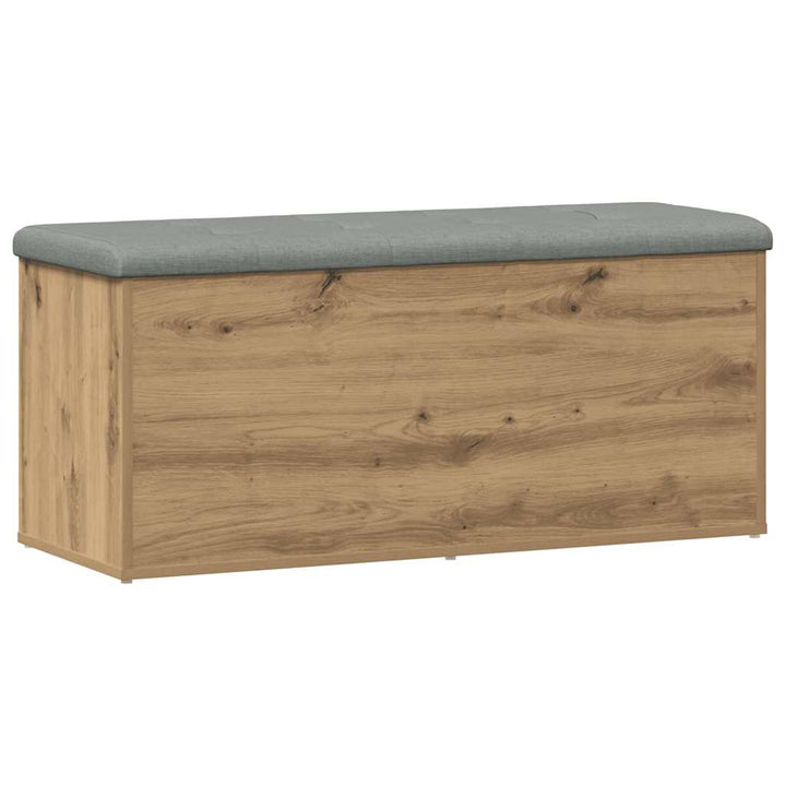 opbevaringsbænk håndlavet eg 102x42x45 cm konstrueret træ
