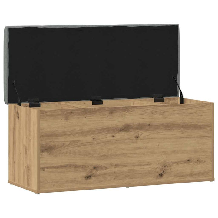opbevaringsbænk håndlavet eg 102x42x45 cm konstrueret træ