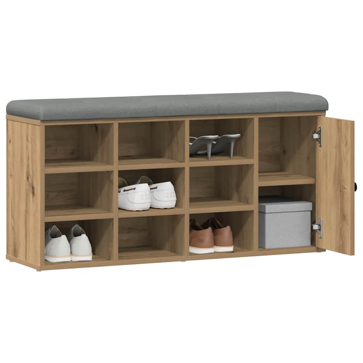 skobænk 102x32x50 cm konstrueret træ kunsteg