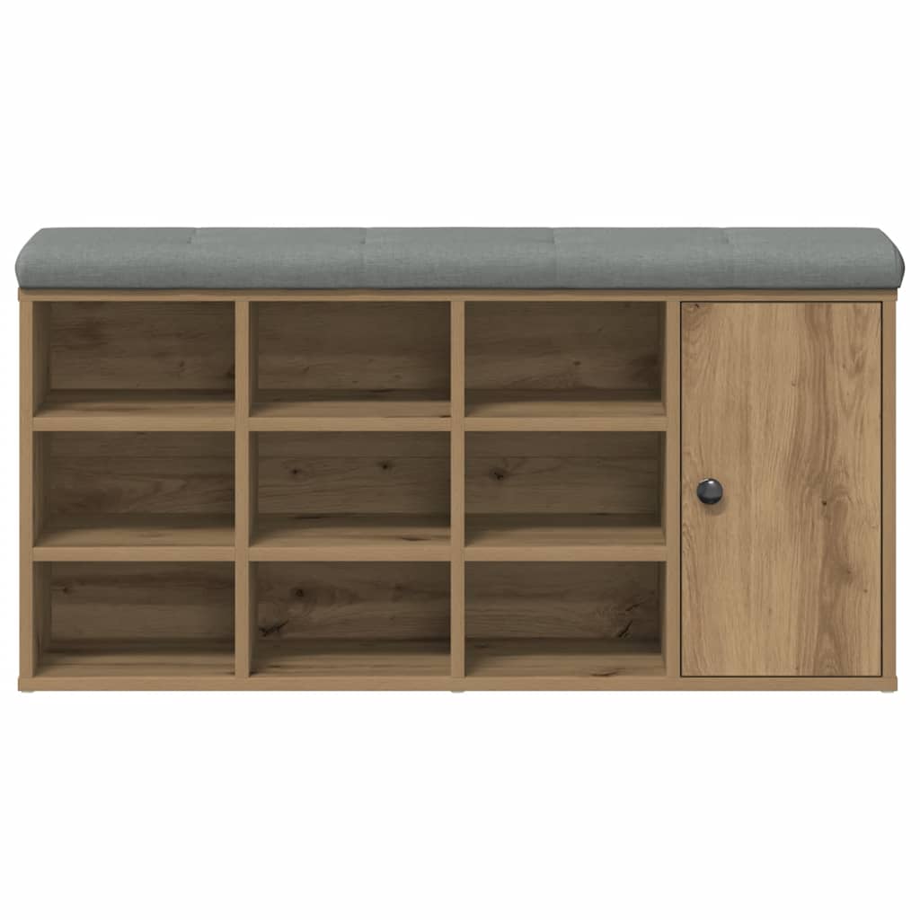 skobænk 102x32x50 cm konstrueret træ kunsteg