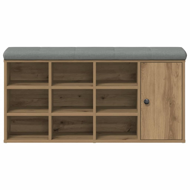 skobænk 102x32x50 cm konstrueret træ kunsteg
