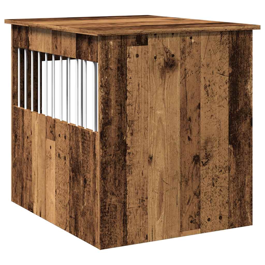 hundebur 64,5x80x71 cm konstrueret træ gammelt træ