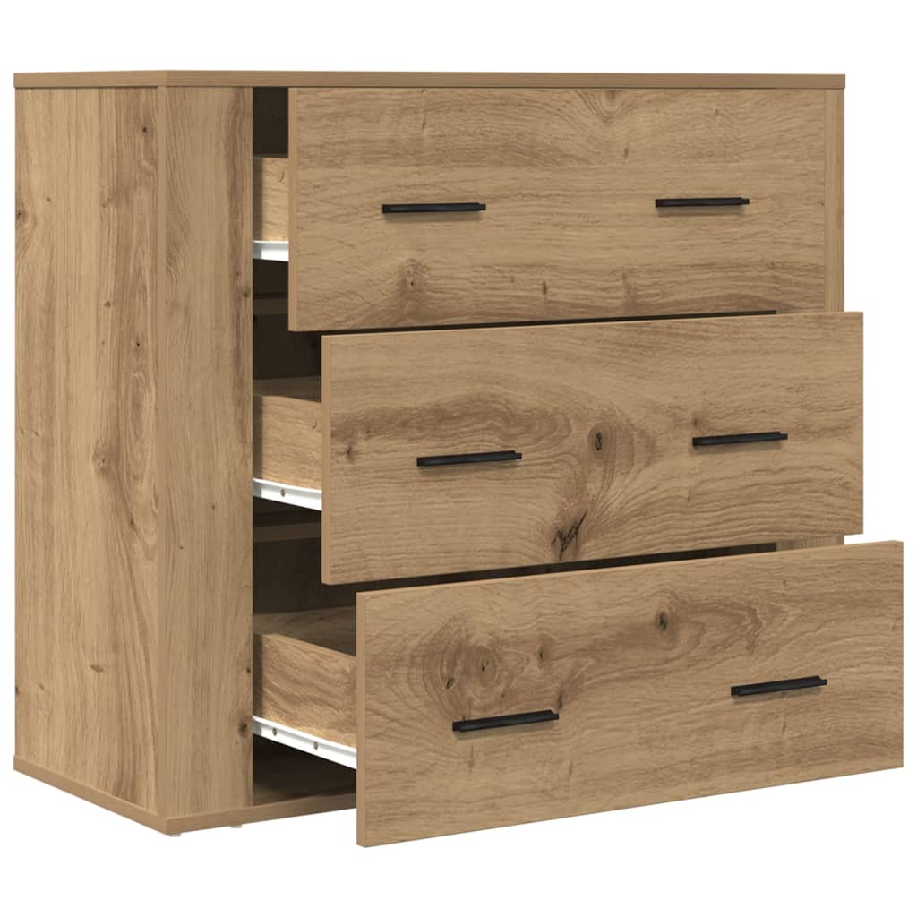 skænk 80x33x70 cm konstrueret træ kunsteg