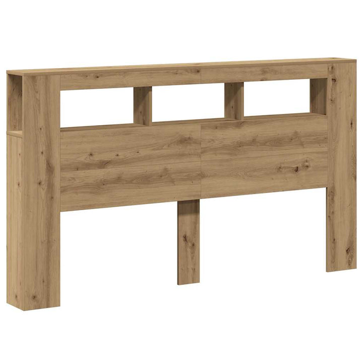sengegavl m. LED-lys 180x18,5x103,5 cm konstrueret træ kunsteg