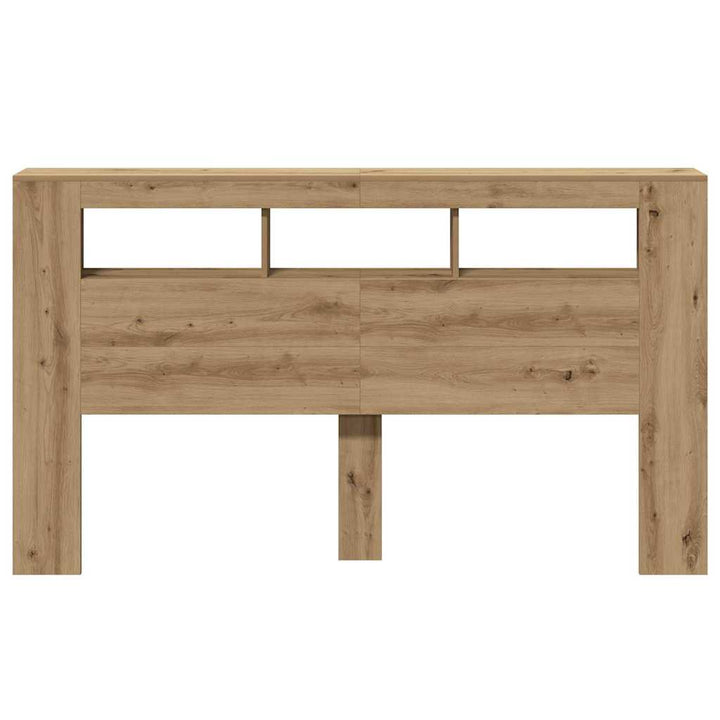 sengegavl m. LED-lys 180x18,5x103,5 cm konstrueret træ kunsteg