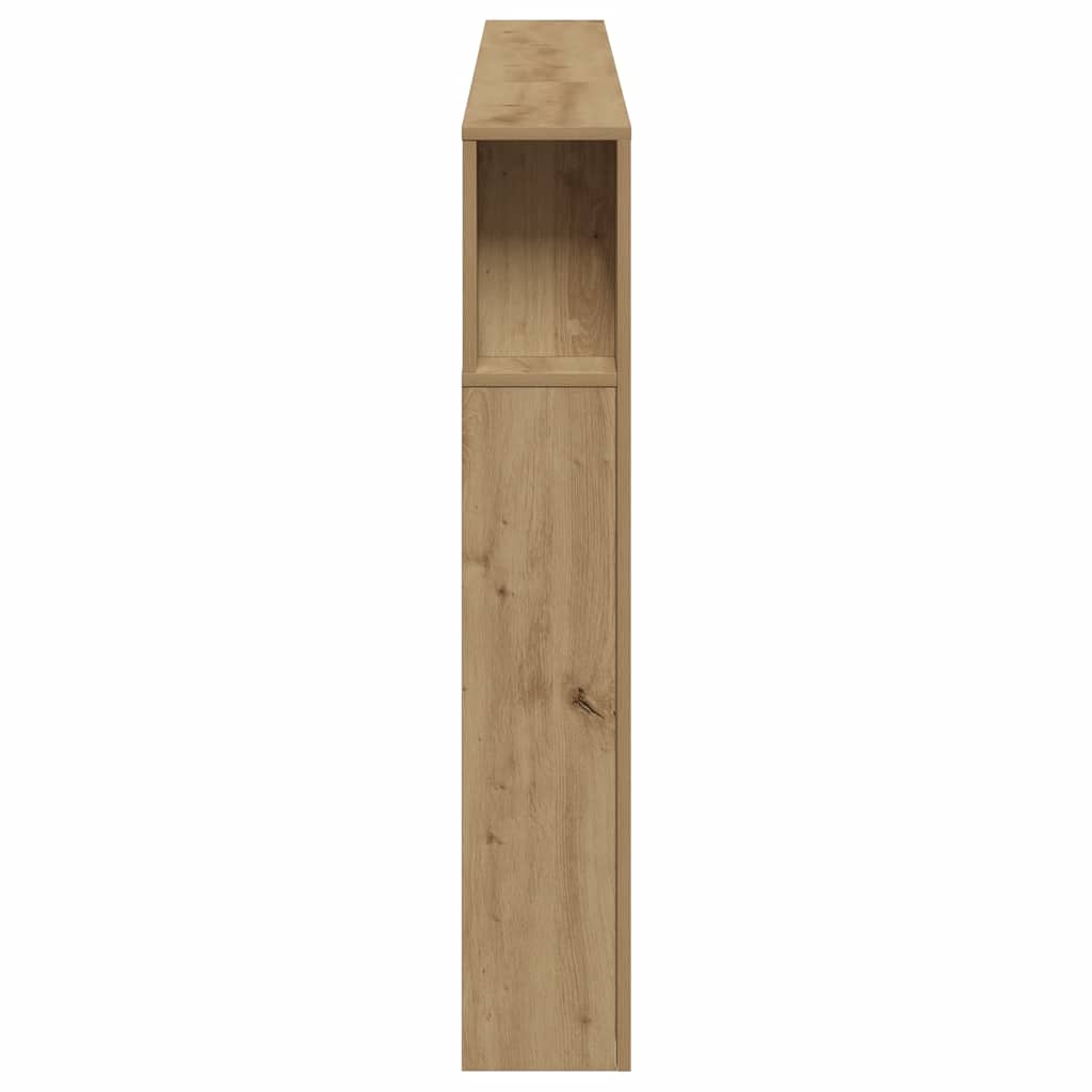 sengegavl m. LED-lys 220x18,5x103,5 cm konstrueret træ kunsteg