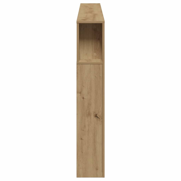 sengegavl m. LED-lys 220x18,5x103,5 cm konstrueret træ kunsteg