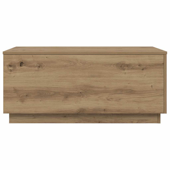 sofabord med LED-lys 90x50x40 cm kunsteg