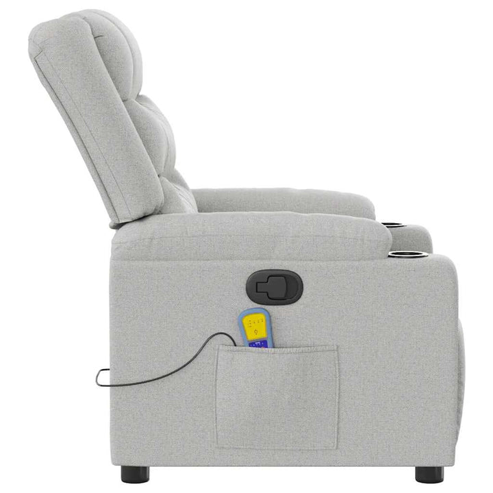 massagestol stof skygrå