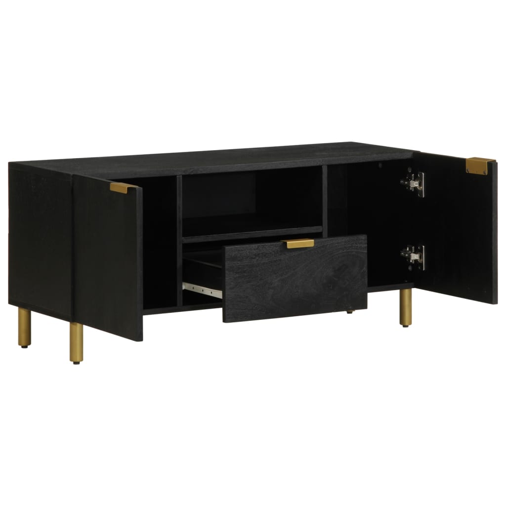 tv-bord 105x33x46 cm konstrueret træ sort
