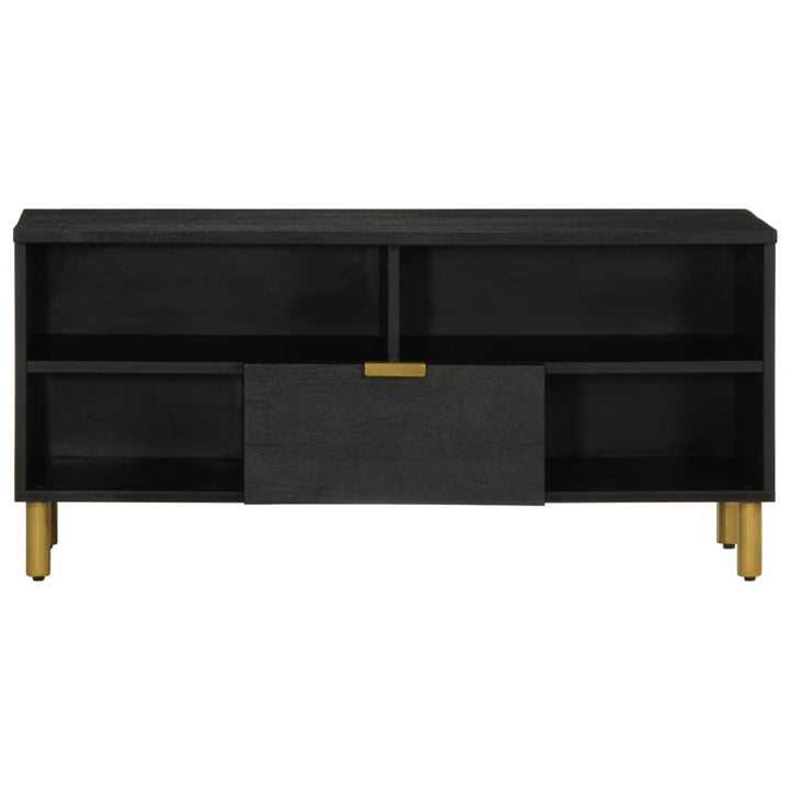 tv-bord 100x33x46 cm konstrueret træ sort