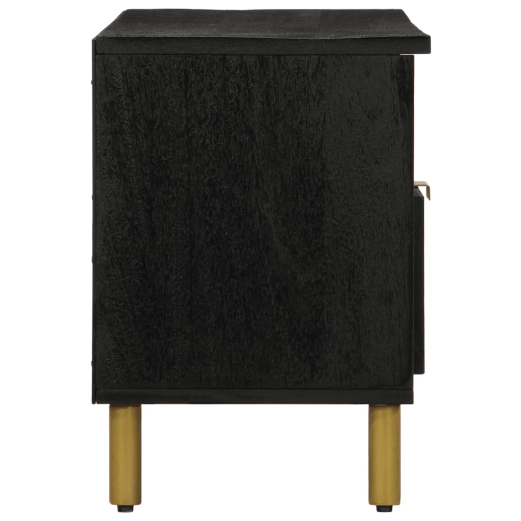 tv-bord 100x33x46 cm konstrueret træ sort