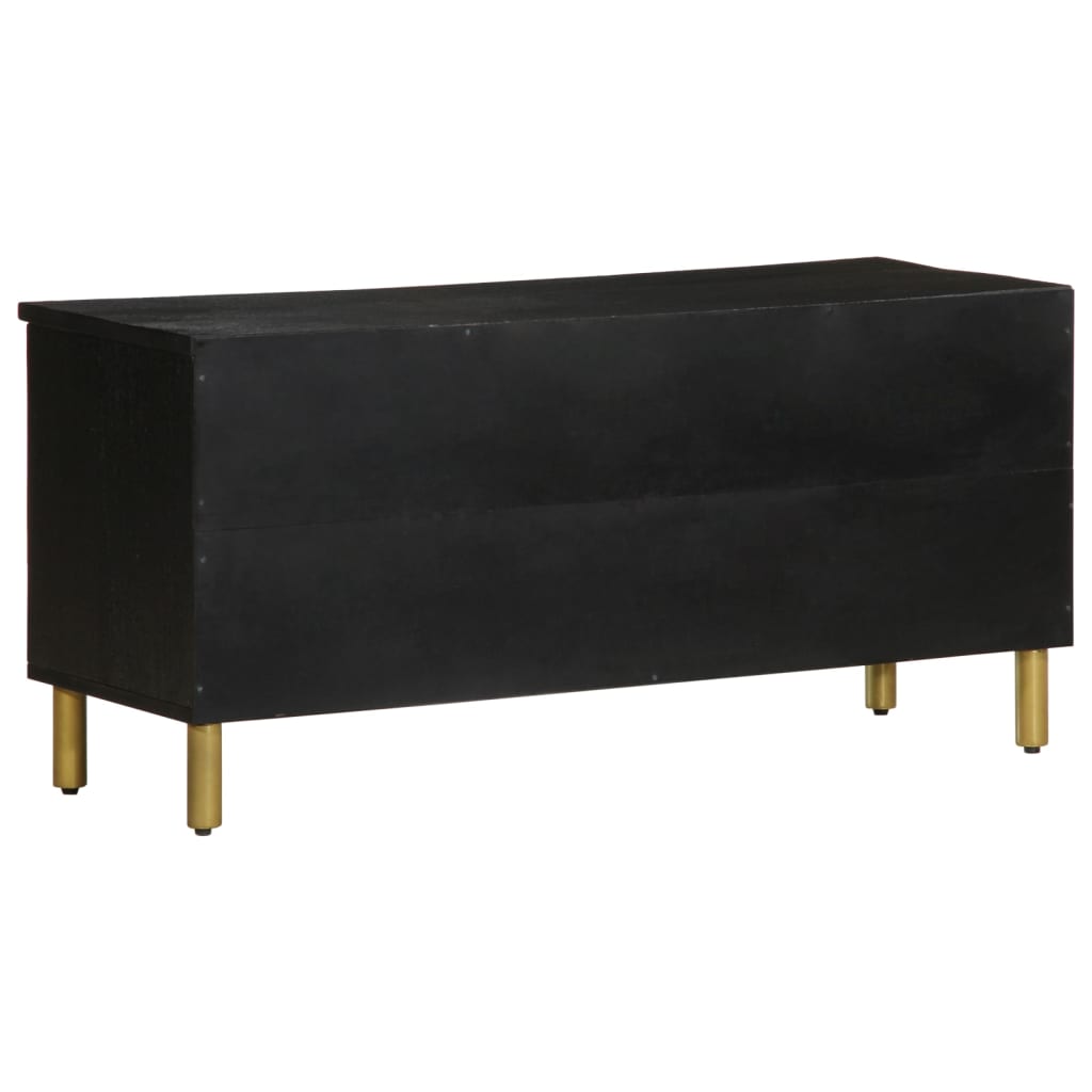 tv-bord 100x33x46 cm konstrueret træ sort