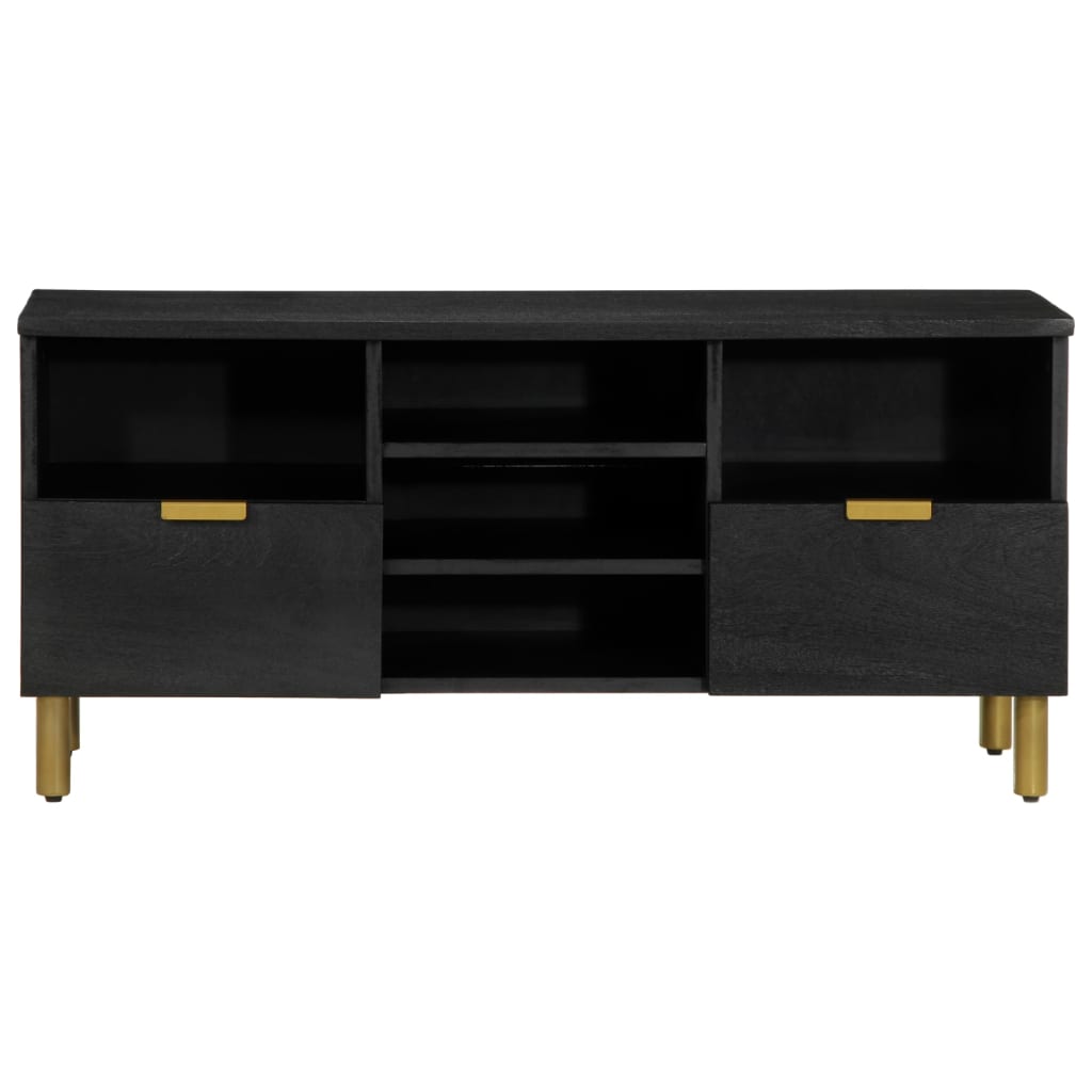 tv-bord 100x33x46 cm konstrueret træ sort