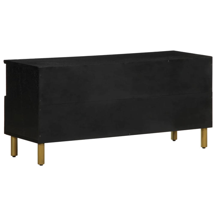 tv-bord 100x33x46 cm konstrueret træ sort