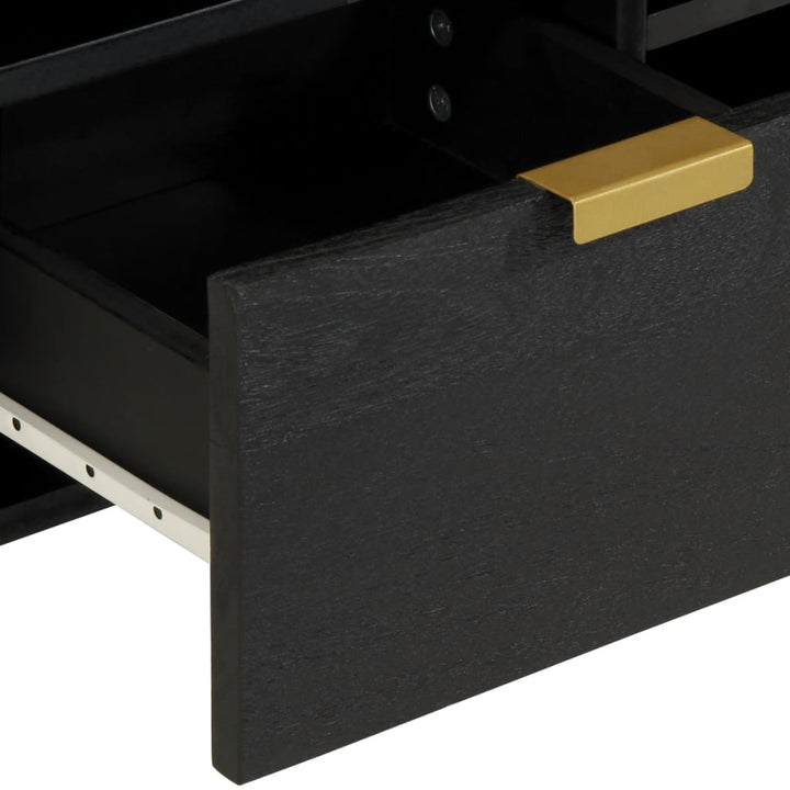 tv-bord 100x33x46 cm konstrueret træ sort