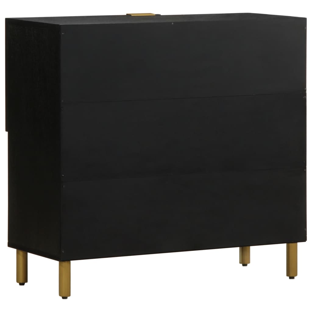 skænk 80x33x75 cm konstrueret træ sort