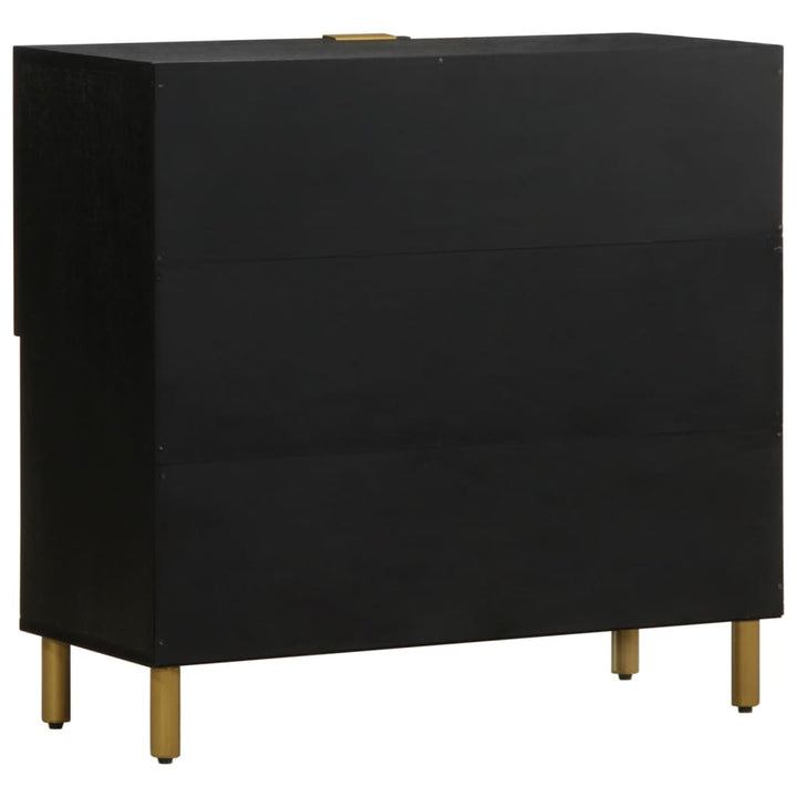 skænk 80x33x75 cm konstrueret træ sort