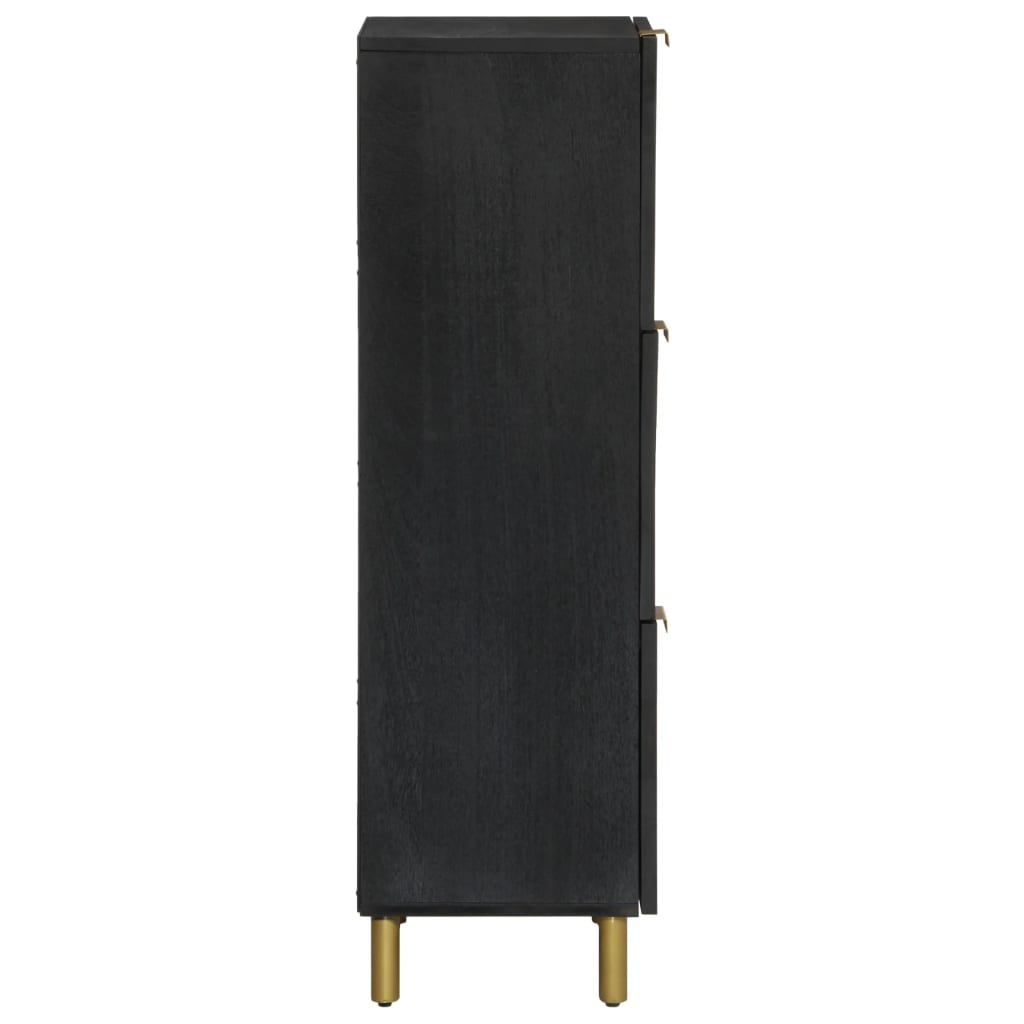 højskab 40x33x110 cm konstrueret træ sort