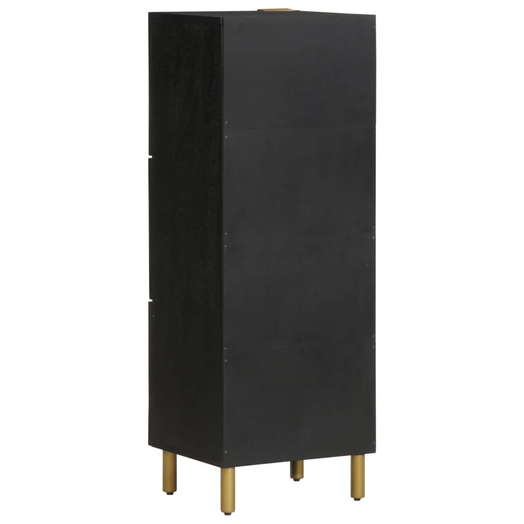 højskab 40x33x110 cm konstrueret træ sort