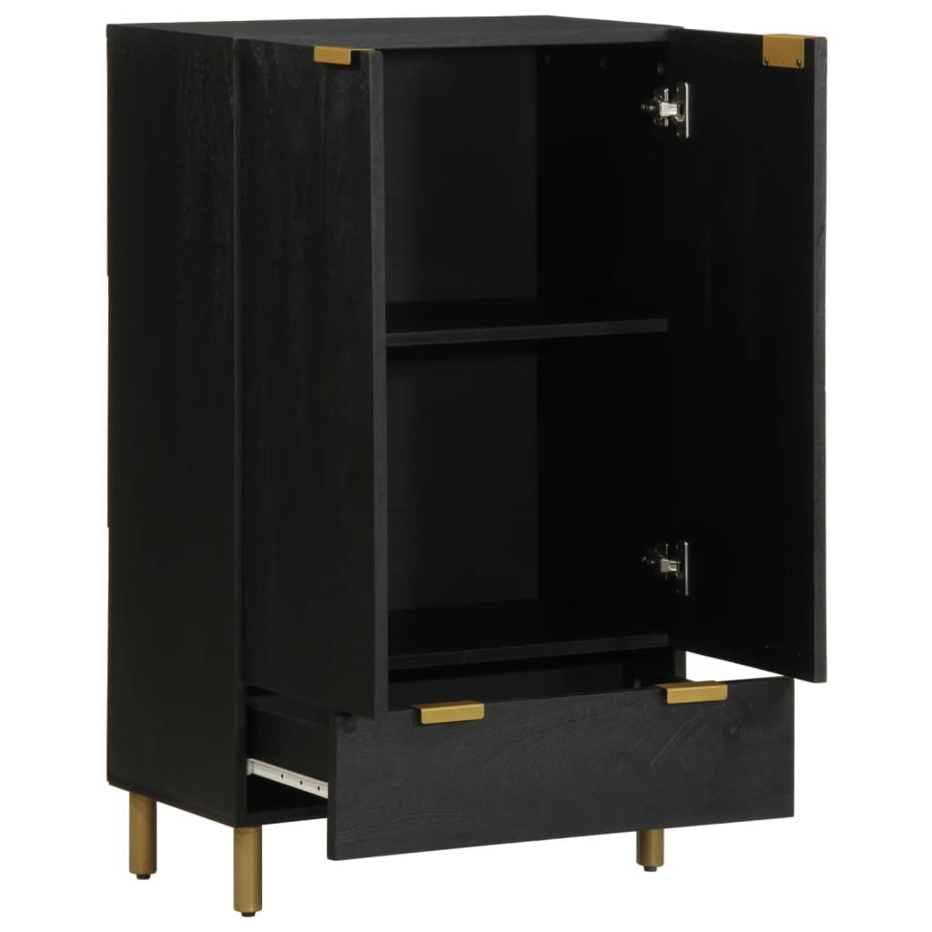 højskab 60x33x100 cm konstrueret træ sort