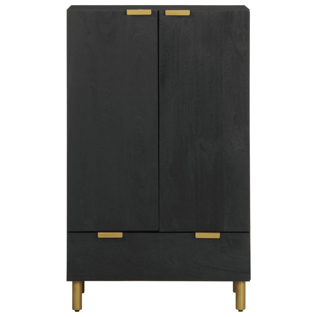 højskab 60x33x100 cm konstrueret træ sort