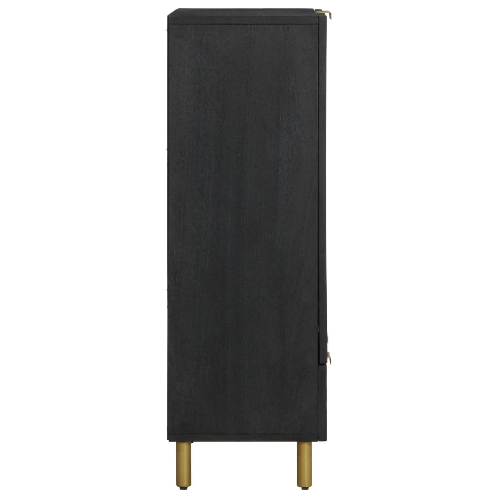 højskab 60x33x100 cm konstrueret træ sort