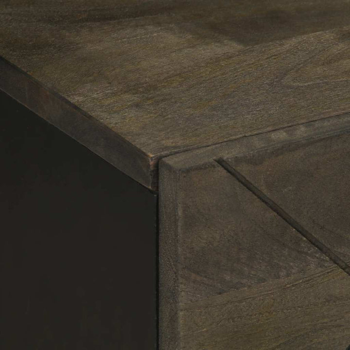 sengeborde 2 stk. 40x33x46 cm massivt mangotræ sort
