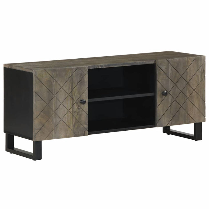 tv-bord 105x33x46 cm massivt mangotræ sort
