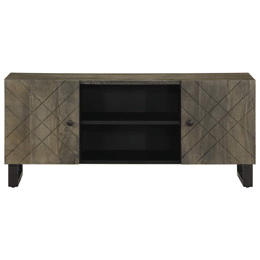tv-bord 105x33x46 cm massivt mangotræ sort