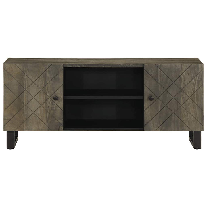 tv-bord 105x33x46 cm massivt mangotræ sort