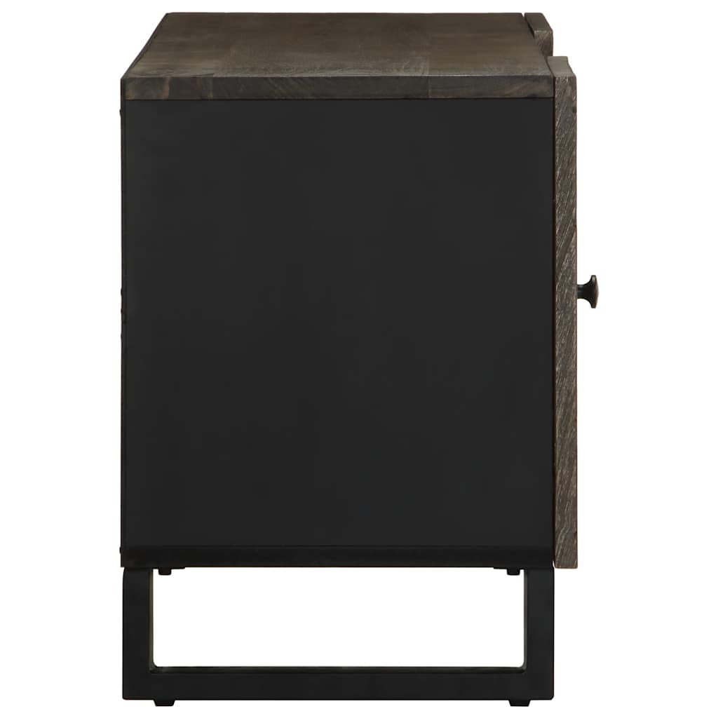 tv-bord 105x33x46 cm massivt mangotræ sort