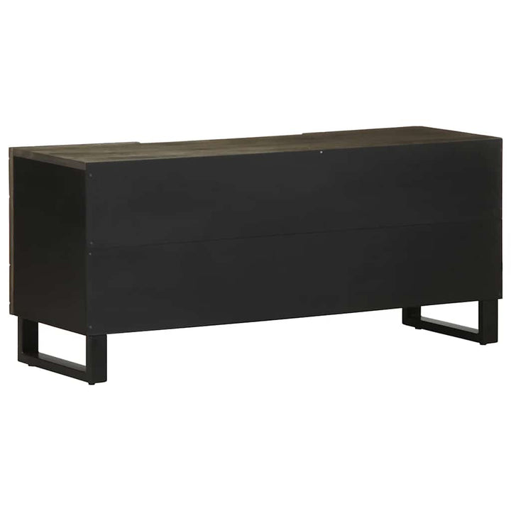 tv-bord 105x33x46 cm massivt mangotræ sort