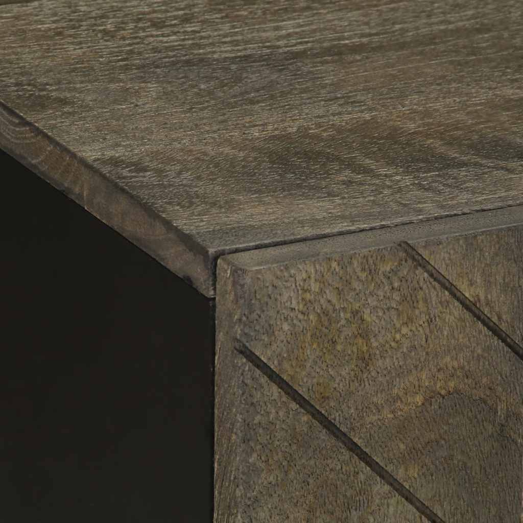 tv-bord 105x33x46 cm massivt mangotræ sort