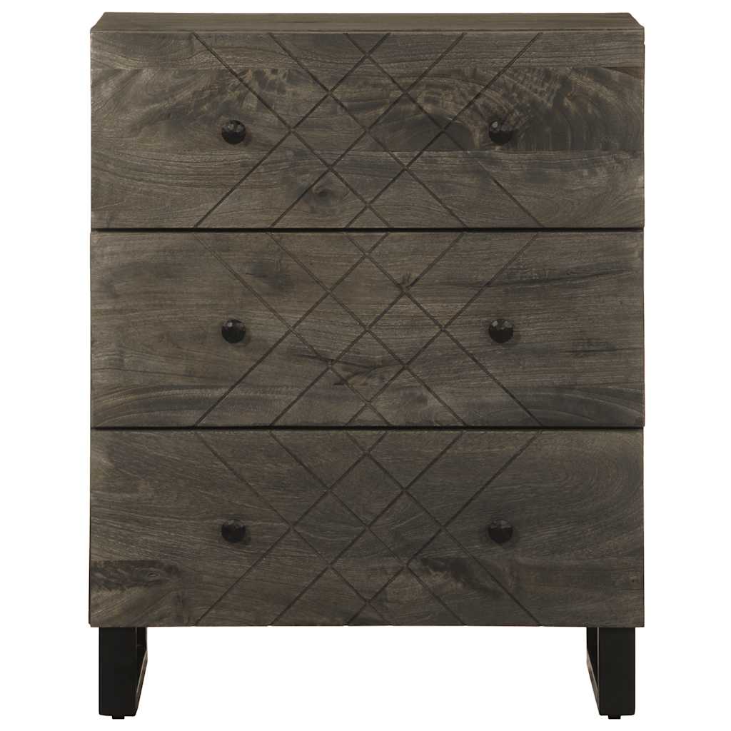 skænk 60x33x75 cm massivt mangotræ sort
