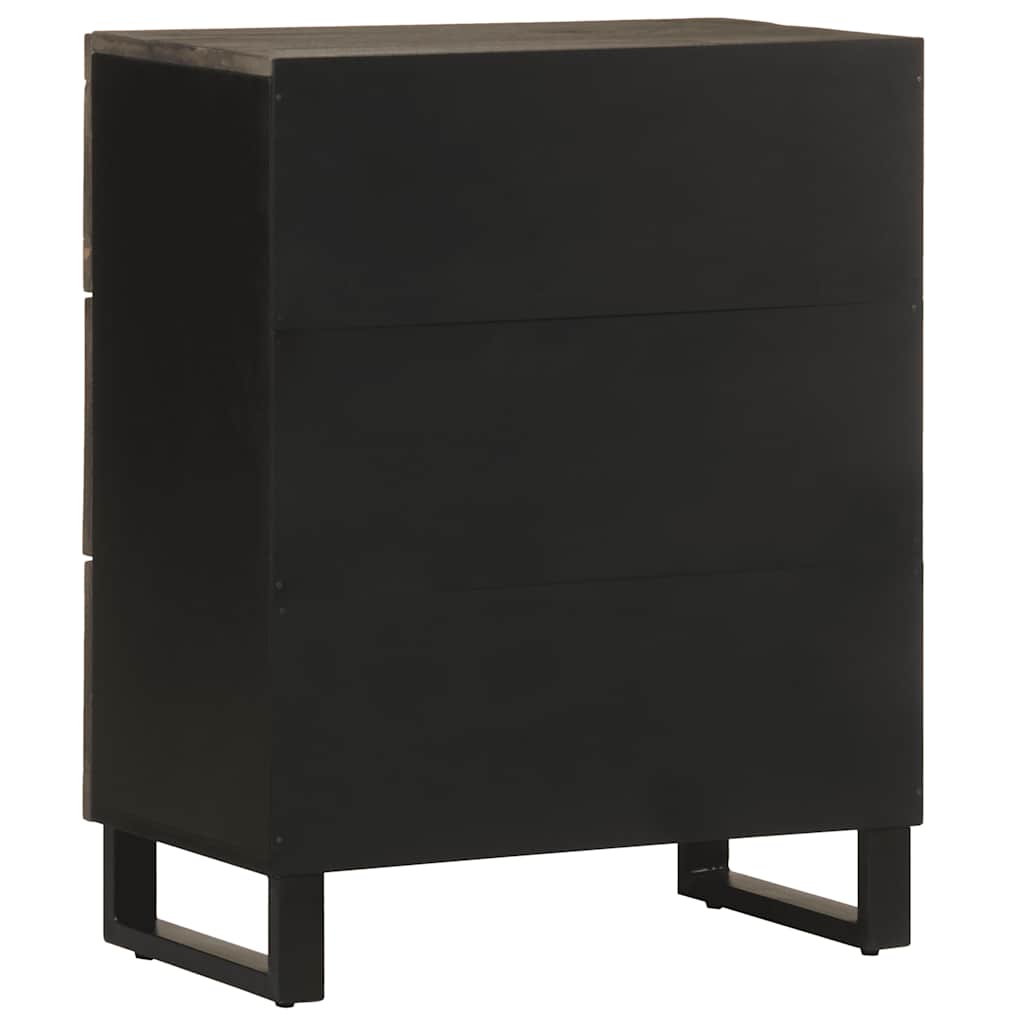 skænk 60x33x75 cm massivt mangotræ sort
