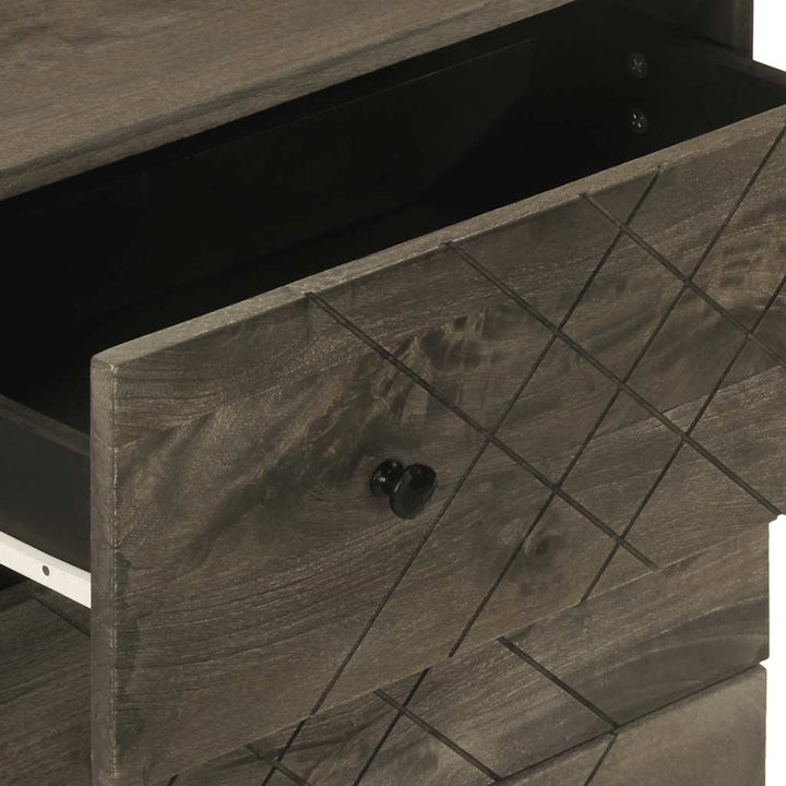 skænk 60x33x75 cm massivt mangotræ sort