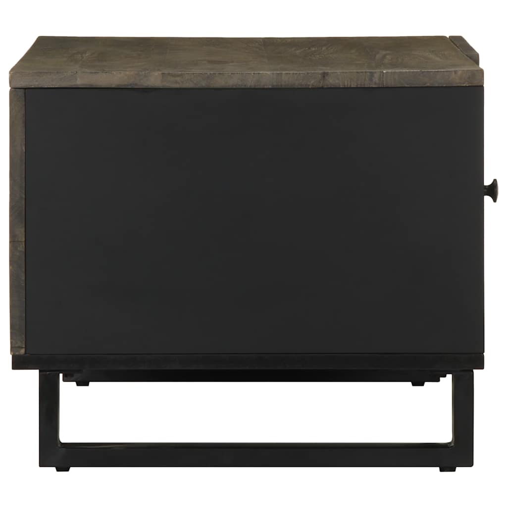 sofabord 80x50x40 cm massivt mangotræ sort