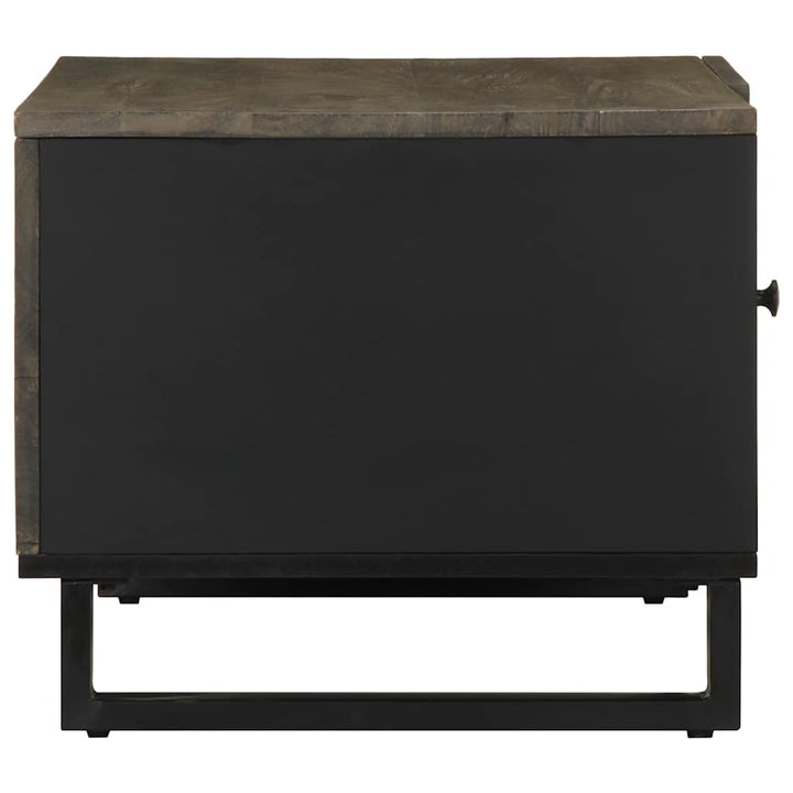 sofabord 80x50x40 cm massivt mangotræ sort