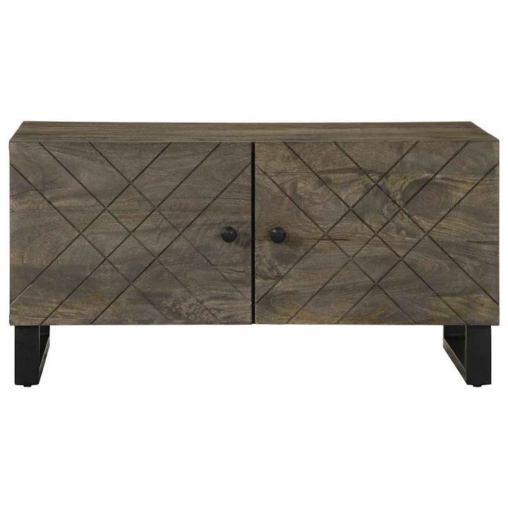 sofabord 80x50x40 cm massivt mangotræ sort