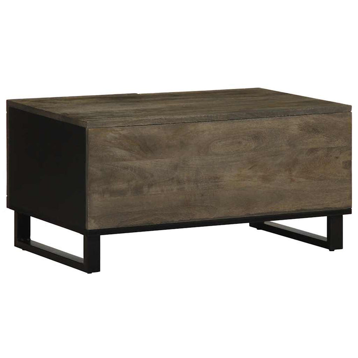 sofabord 80x50x40 cm massivt mangotræ sort