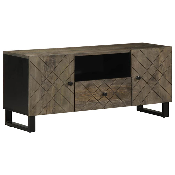 tv-bord 105x33x46 cm massivt mangotræ sort