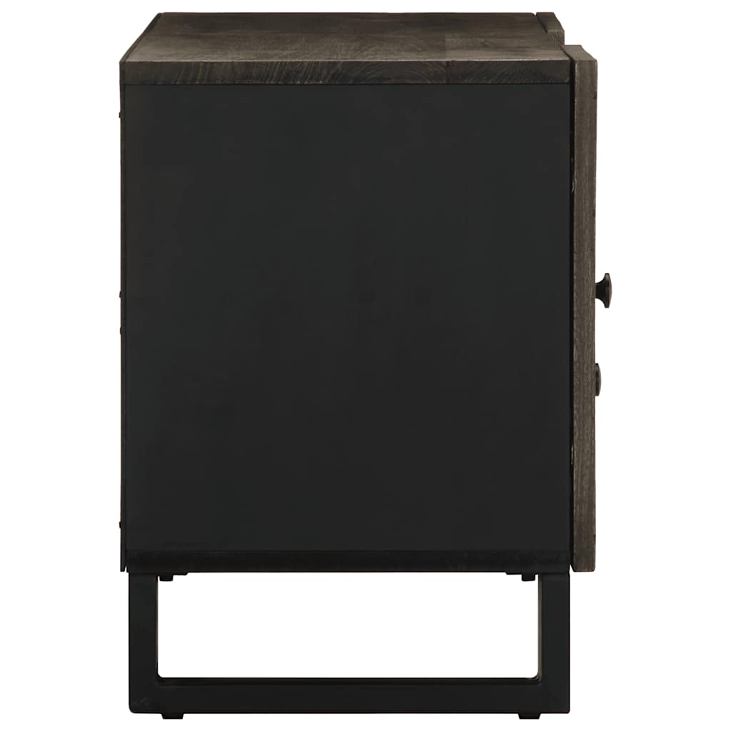 tv-bord 105x33x46 cm massivt mangotræ sort