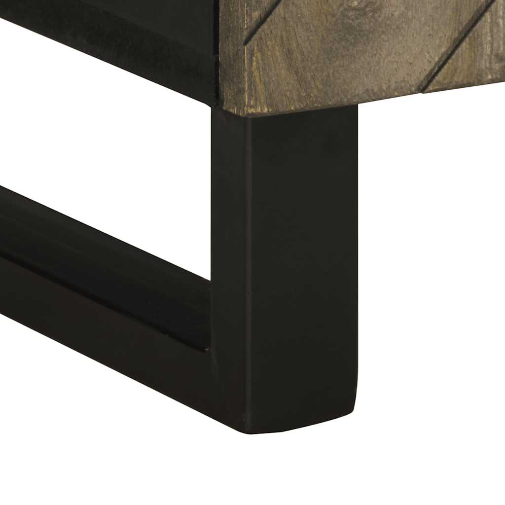 tv-bord 105x33x46 cm massivt mangotræ sort