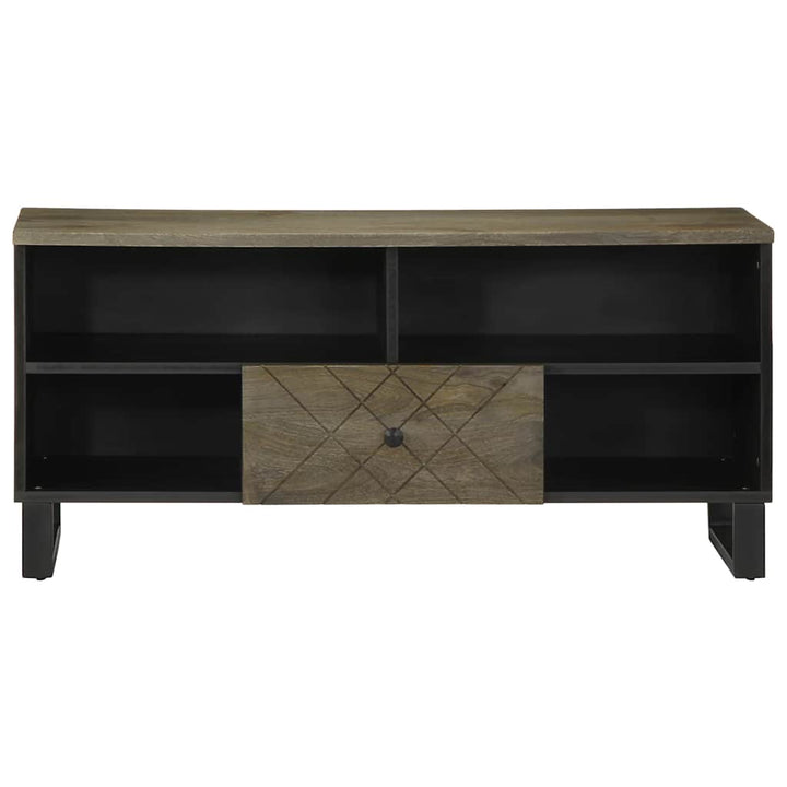tv-bord 100x33x46 cm massivt mangotræ sort