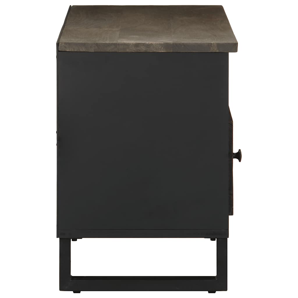 tv-bord 100x33x46 cm massivt mangotræ sort