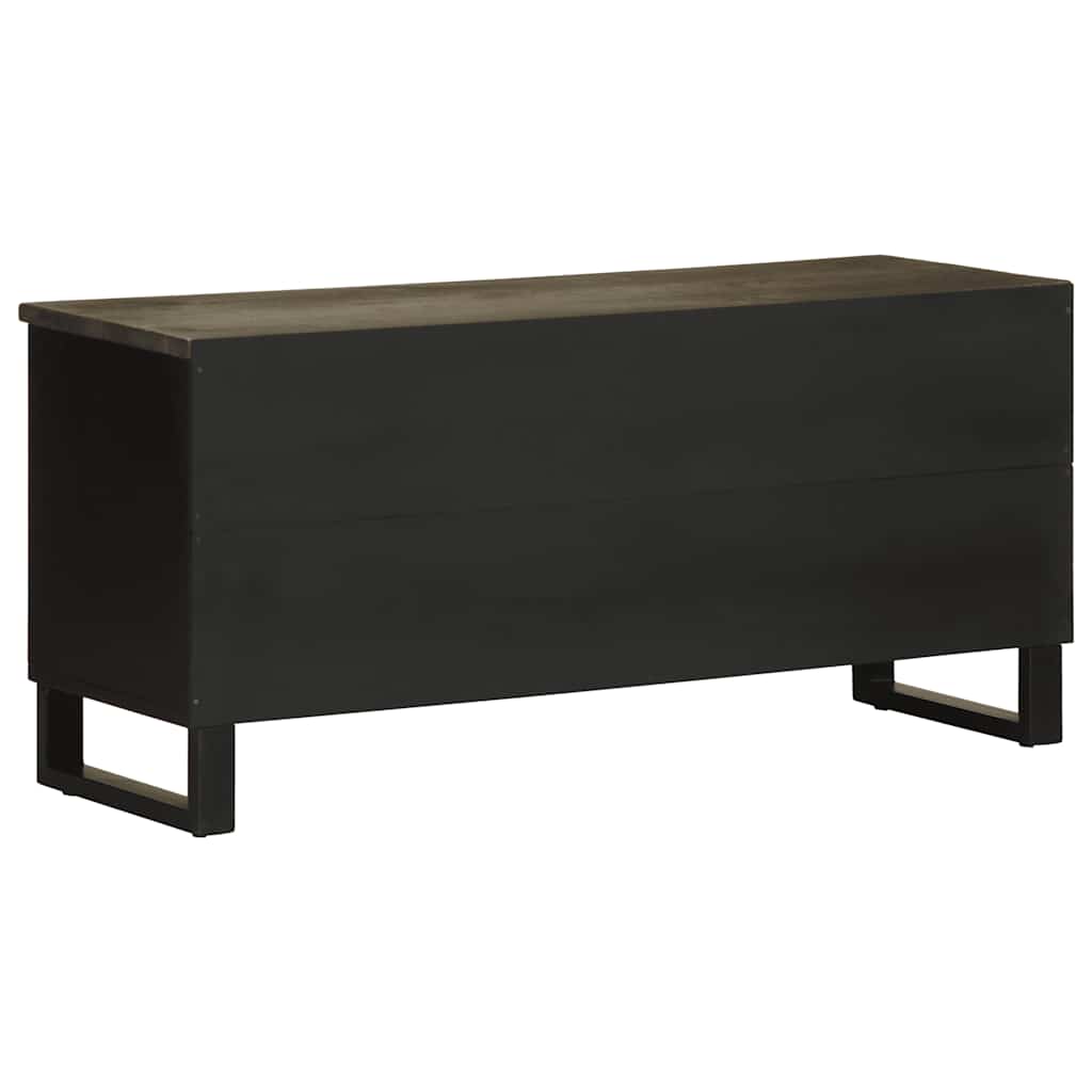 tv-bord 100x33x46 cm massivt mangotræ sort